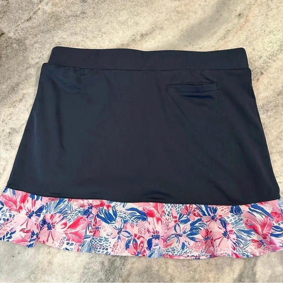 Stella Parker UPF 50 Mermaid Hem Navy & Floral Skort Size Large - Picture 3 of 11